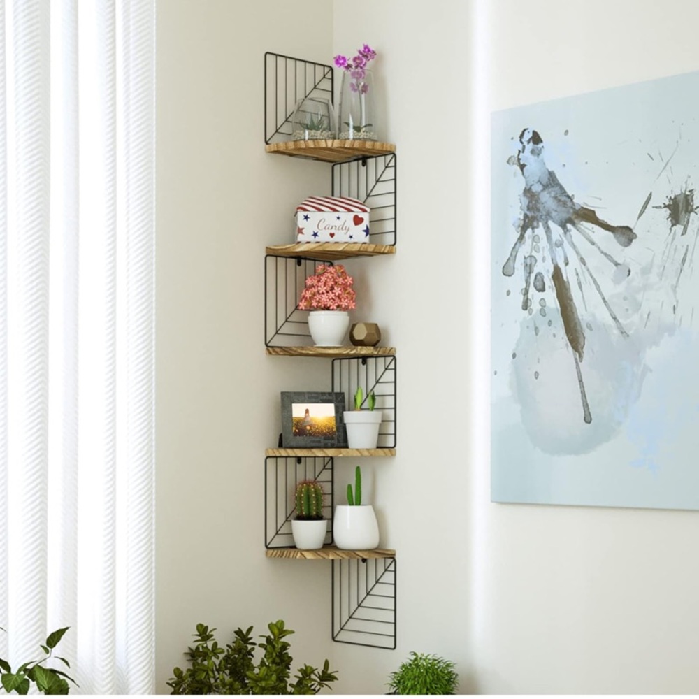 NEW IN BOX - Rustic Corner Shelf